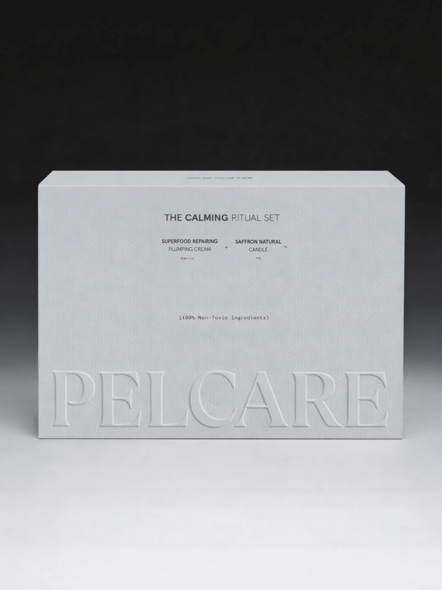 Pelcare Calming Ritual Set with Superfood Repairing Plumping Cream and Saffron Soya Candle