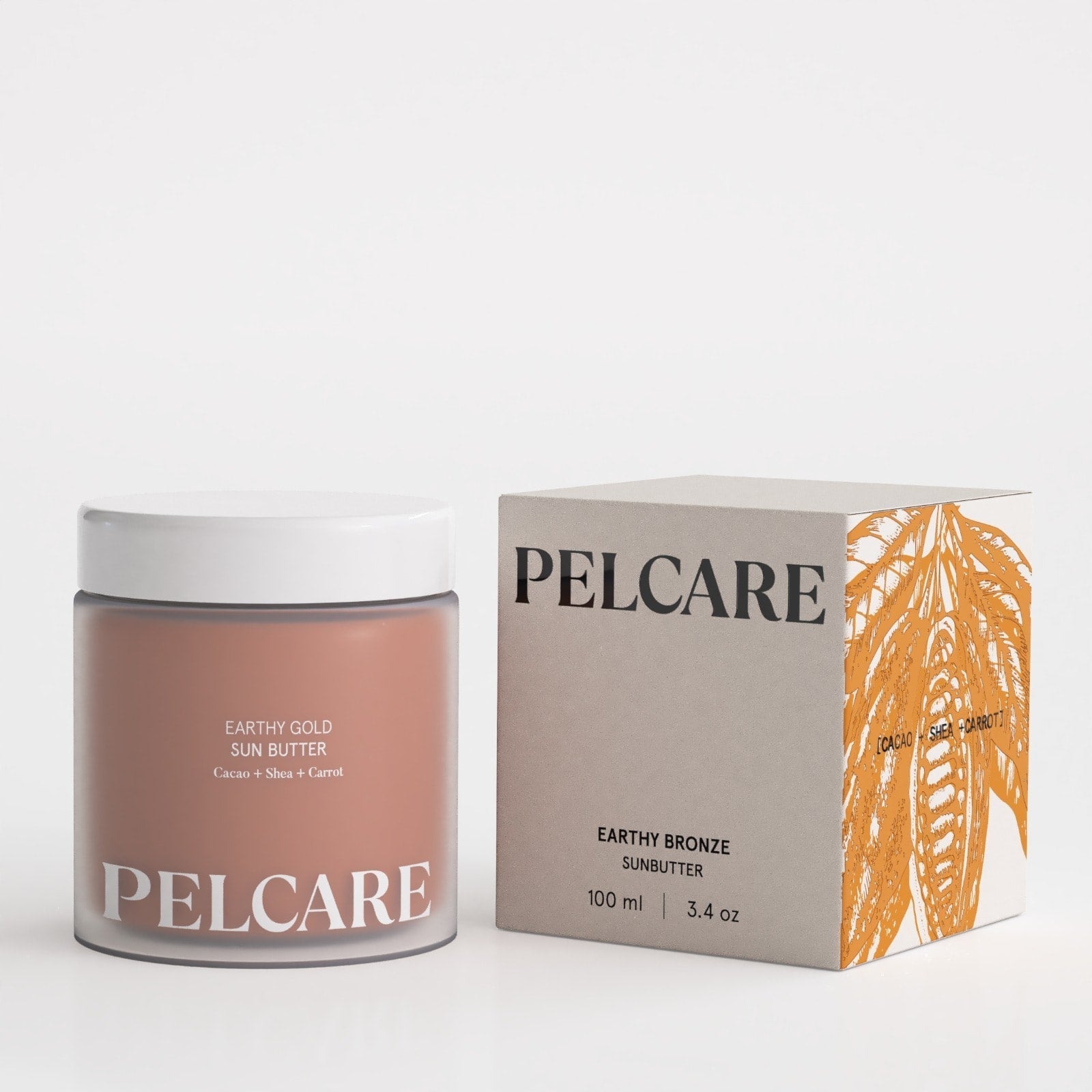 Pelcare Earthy Butter Tanning Bronze botanical body butter for bronzed radiant-looking skin