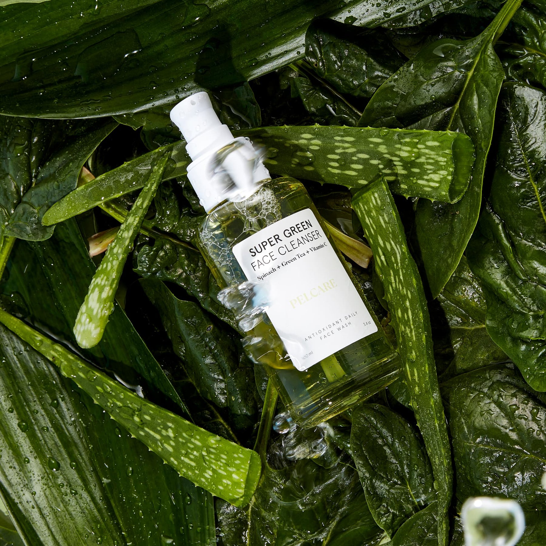 SUPER GREEN FACE CLEANSER hero ingredients